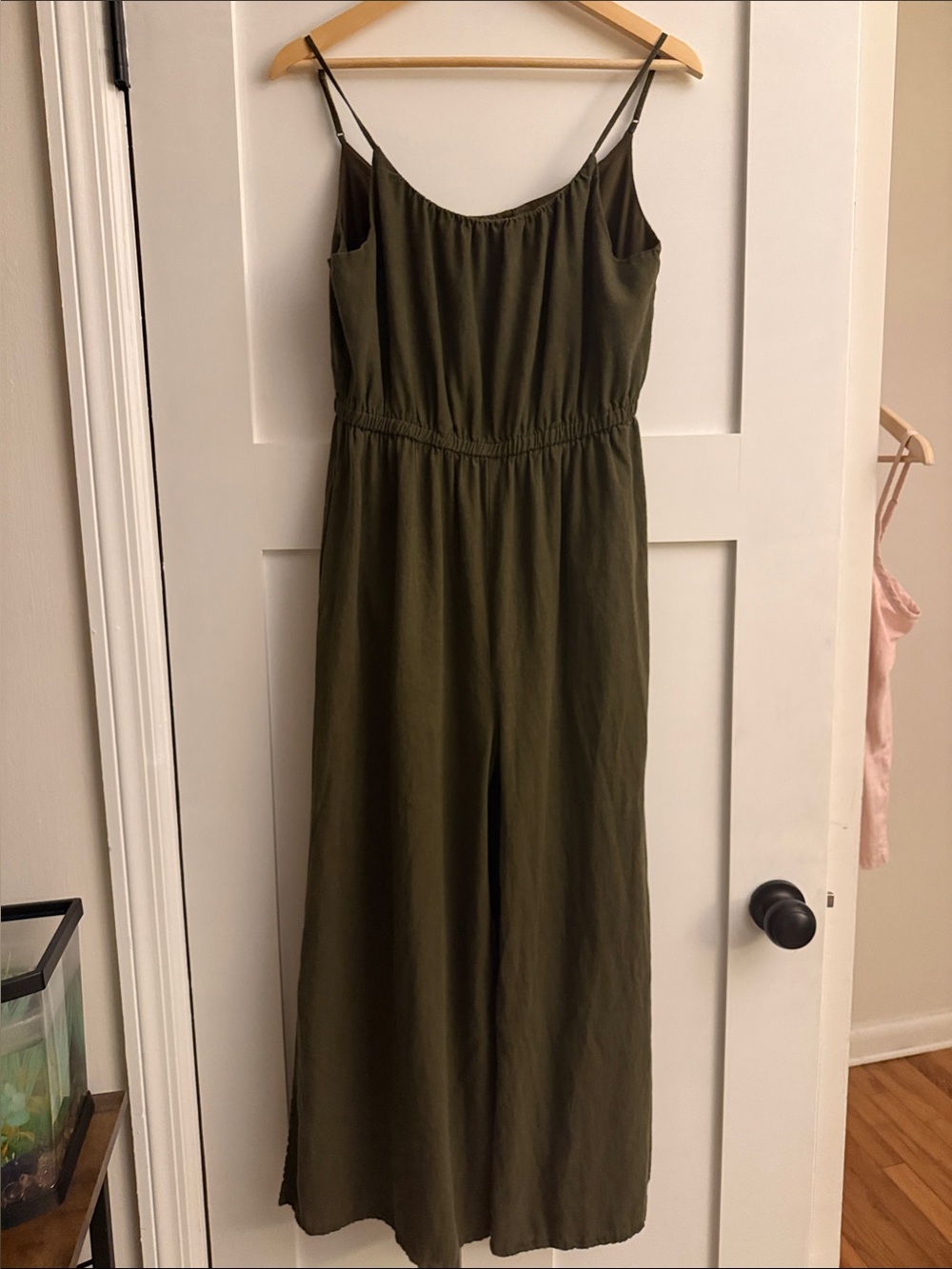 Haute Hippie Olive Linen Blend Jumpsuit Romper M